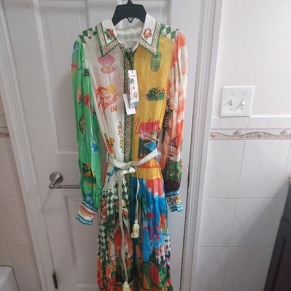 ALÉMAIS Alan Berry Rhys Paradiso Maxi Shirt Dress - Picture 2 of 14